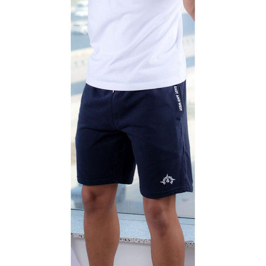 Dark Blue East & West Cotton Shorts